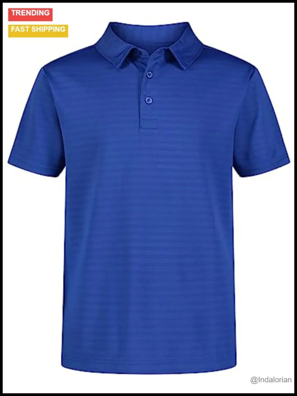 Boys Active Short Sleeve Polo Shirt, Button Closure, Striped, Breathable